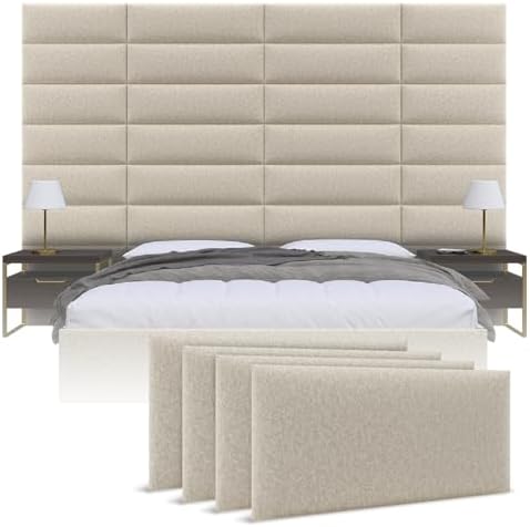 Vänt Wall Mounted Headboard Panels, King/Twin, Faux Merino Wool Cream