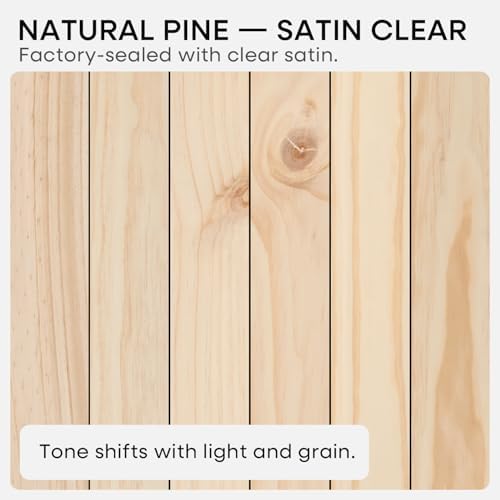 Homeforia 24 Inch Floating Shelves, High-End Solid Pine Wood, Set of 2