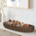 Oakrain Wooden Decorative Bowl for Home Decor, 16" Rustic Dough Bowl