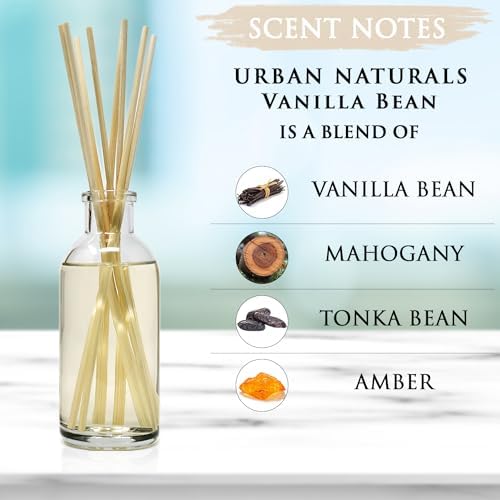 Urban Naturals Reed Diffuser Set, Vanilla Bean - Bathroom Shelf Décor