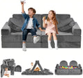 12pcs Modular Kids Play Couch, Convertible Toddler Sectional Sofa