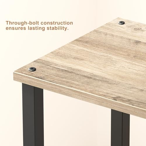 TUTOTAK End Table, Set of 2, Side Table, Nightstand, 2-Tier Storage Shelf