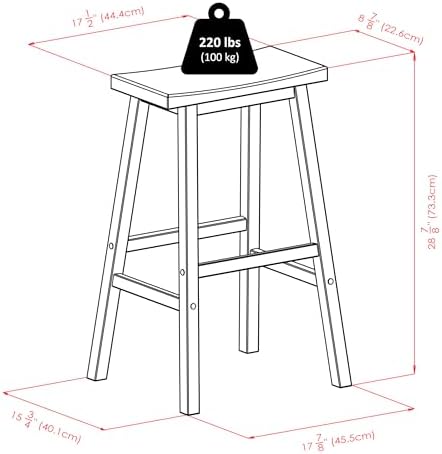 Winsome Satori Saddle Seat Bar Stool, Natural, 29"