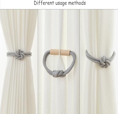 Magnetic Curtain Tiebacks Holdbacks Rope Curtain Tie Backs Outdoor Contoeey