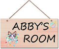 Personalized Signs Cute Cat Sign For Pet House Custom Name Sign For Boys Bedroom Girls Room Baby nursery Door Wall Decor for Kids Room Kitty Litter Cat house