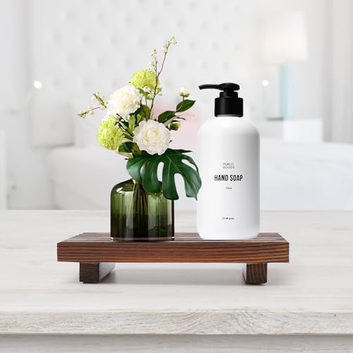 Kitchen Sink Tray for Bathroom Counter Decorative Wooden Riser Soap Holder
