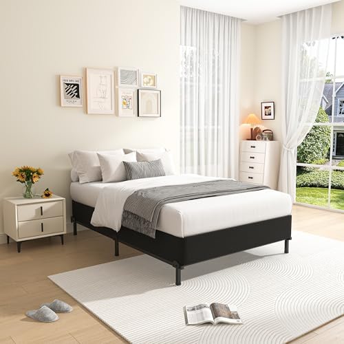 MAF Twin XL Box Spring and Cover Set 7 Inch High Profile Metal Bed Base