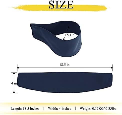 NICETOWN Strong Magnetic Curtain Tiebacks-Curtain Tiebacks for Wall No Screws Perfect of Curtains (Navy Blue, 18.5 X 4 Inches, Set of 4)