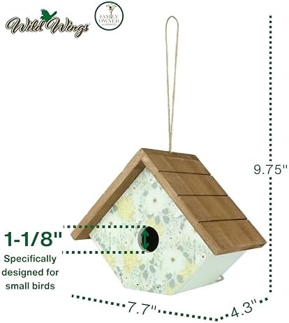 Wild Wings Decorative Wren House Blooming Nest, Green