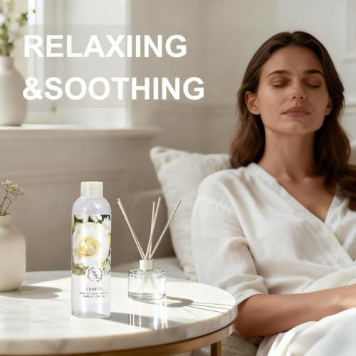 Reed Diffuser Oil Refill, Chantel Fragrance Oil for Diffuser Refill, Flameless Home Fragrance for Bedroom, Bathroom Home Decor 200ml (6.76 fl.oz)