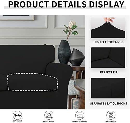 Easy-Going 4 Pieces Oversized Stretch Couch Cover for Dogs Washable