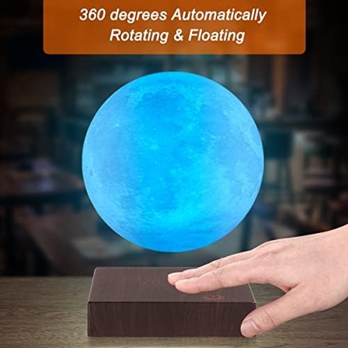 Moon Lamp 3D Printing Magnetic Levitating Moon Light Lamps for Home、Office Decor, Creative Gift-6 Inch,Has 16 Colors 20 Modes