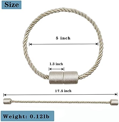 Magnetic Curtain Tiebacks Holdbacks Decorative Tie Backs for Windows Porlau
