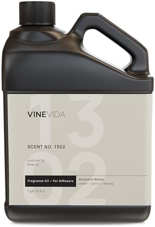 VINEVIDA [128 Fl Oz] Scent NO. 1302 Fragrance Oil for Cold Air Diffusers, Aromatic Notes of Cedarwood Spicy Woody, Essential Oils for Diffuser Oil Refill & Air Freshener Room Spray