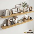 72 Inch Floating Shelves for Wall, 8"D Wood Storage Shelves, Oak Finish