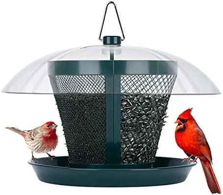 Kingsyard Rain-Resistant Metal Mesh Bird Feeder for Outdoor Hanging