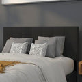 BizChair Quilted Tufted Upholstered Full Size Headboard in Black Fabric