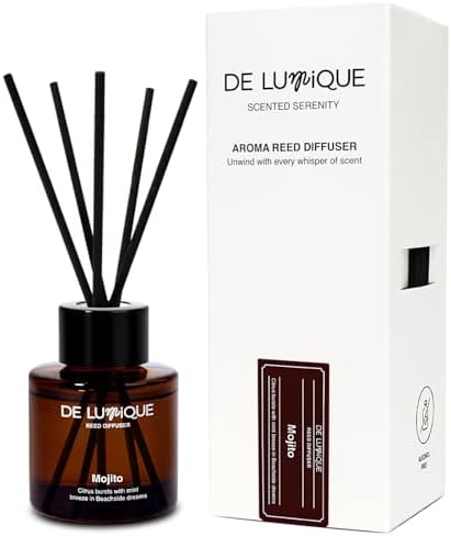 Mojito Scent Reed Diffuser Oil – Long-Lasting Diffusers for Home with Lime, Mint, Apple & Rum – Premium Essential Oils for Room Fragrance & Relaxation – 50ml