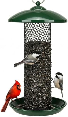 Kingsyard Wild Bird Feeders for Outdoors Hanging, All Metal