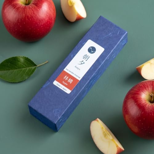 Asayu Japan Apple Incense Sticks, Low Smoke Japanese Incense, 20g
