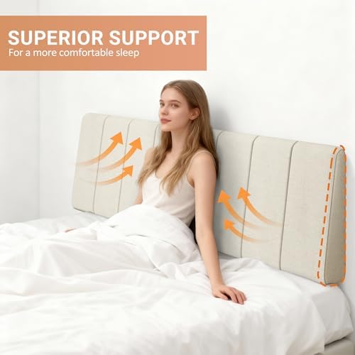 King Size Headboard Only-No Assembly Required, Beige
