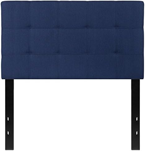 EMMA + OLIVER Size Headboard in Navy Twin Quilted Tufted Headboard