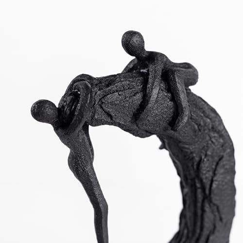 Hebdids Modern Art Sculpture - Living Room and Office Dynamic Climbing Wall Character Decoration, Black Statue,9 x 5.51 x 1.97inches Elegant Black Home Decoration Gift