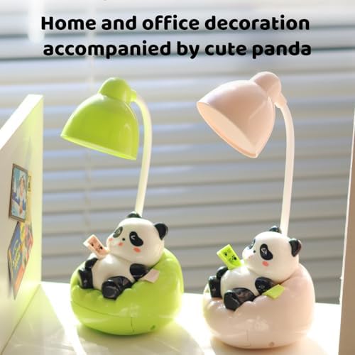 Sofa Panda Night Light with Phone Stand, Storage & 3-Level Warm Glow(pink)