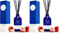 Xcleen Reed Diffuser Set, Velvet Peach Scent Fragrance Oil Diffuser, Reed Diffusers for Home, Bathroom Air Fresheners & Decor (Pack of 2)