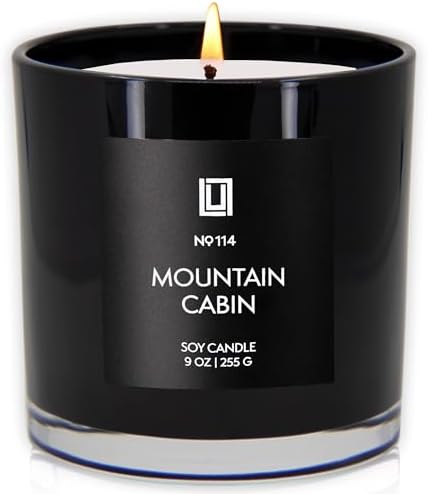 Lulu Candles | Mountain Cabin | Smells Like Outdoors & Pine | Luxury Scented Soy Jar Candle | Hand Poured in The USA | Highly Scented Long Lasting (9 Oz.)