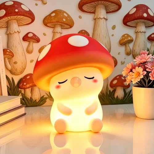 YR YRHH-PET Bubble Mushroom Cute Lamp, Squishy Night Light Mushroom Gifts