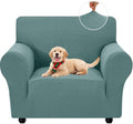 XINEAGE Stretch Armchair Slipcover, Non-Slip Pet Couch Cover,Light Blue
