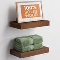 Homeforia 12 Inch Floating Shelves, High-End Solid Pine Wood, Set of 3