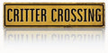 Rustic Farmhouse Metal Tin Sign, Critter Xing Sign, Vintage Animal Road Signs for Porch, Yard, and Farmhouse, Animal Crossing Warning Signs, Perfect for Garden and Road, 15.7 x 3.9 inches