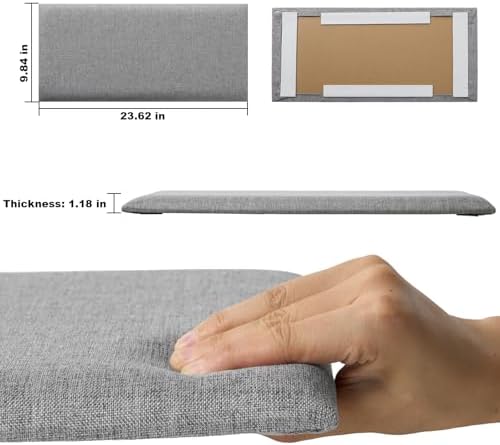 Linen Peel and Stick Headboard, Soundproof Anti-Collision Wall Panel