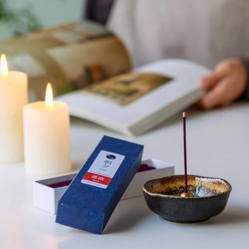 Asayu Japan Rose Incense Sticks, Low Smoke Japanese Incense, 20g