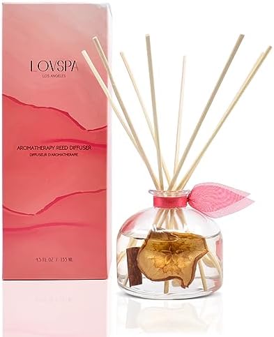 Reed Diffuser Set, Clarity Spicy Apple Cinnamon Scented Oil Diffuser with Sticks, Home Fragrance Accessories for Bathroom Shelf Decor, Aroma Diffusers for Home or Office Fall Decor, USA Made