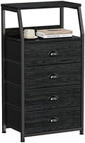 Furnulem Dorm Tall Nightstand, Small Dresser for Bedroom with Fabric Drawer