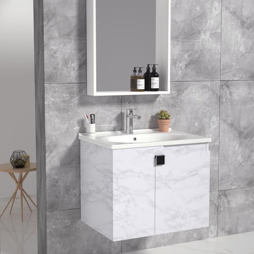 White/Grey Marble Contact Paper Marble Wallpaper Peel and Stick with Tools