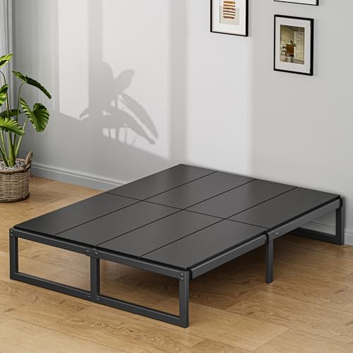 Lutown-Teen Bunkie Board Queen High-Density Polymer Bed Support, Black