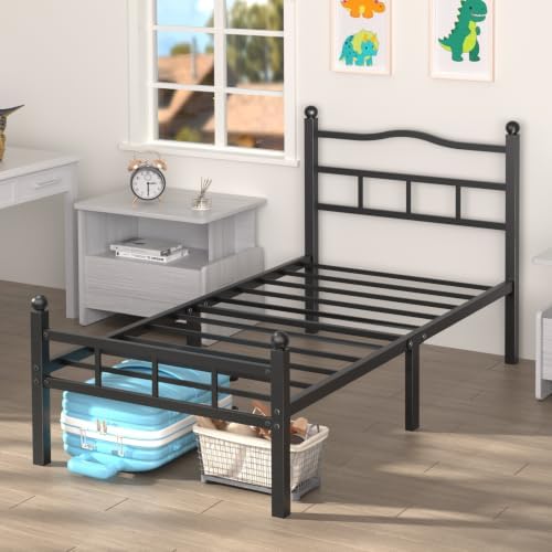14 Inch Twin XL Bed Frame with Headboard and Footboard