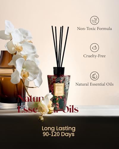 M&SENSE Reed Diffuser Set, Wild Cherry, 8.79 oz Natural Essential Oil