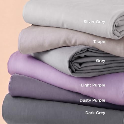 Bedsure Twin/Twin XL Duvet Cover, Double Brushed Bedding Set, Dusty Purple