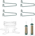 LCSEVEN Metal Feeding Ports Stands for Bird Feeder 4-Pack, Standing Perches for Feeders, Compatible With LCSEVEN Feeders