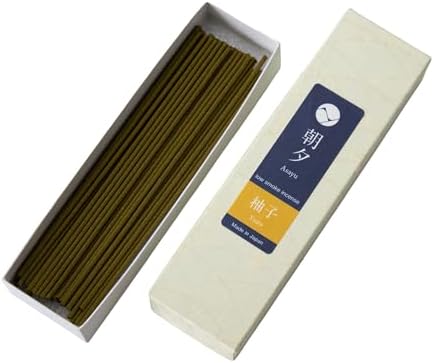 Asayu Japan Yuzu Incense Sticks, Low Smoke Japanese Incense, 20g