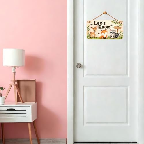 Woodland Animals Name Sign - Door Sign- Woodland Animal Theme - Room Sign - New Baby Gift - Custom Name Sign