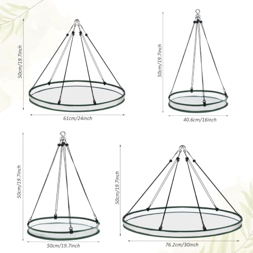 FoldTier 1 Piece Bird Seed Catcher Tray Hanging Round Mesh,20 Inch