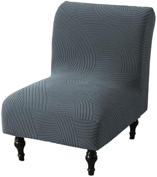 Eco-Ancheng Armless Chair Slipcover Removable Armless Accent Chairs Covers Washable Armless Slipper Chair Slipcover Printed Armless Chair Furniture Protector Covers for Living Dining Room Hotel,24