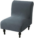 Eco-Ancheng Armless Chair Slipcover Removable Armless Accent Chairs Covers Washable Armless Slipper Chair Slipcover Printed Armless Chair Furniture Protector Covers for Living Dining Room Hotel,24