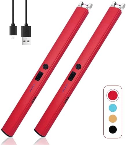 2 PCS Candle Lighter,Windproof Flameless Rechargeable Electric Lighter